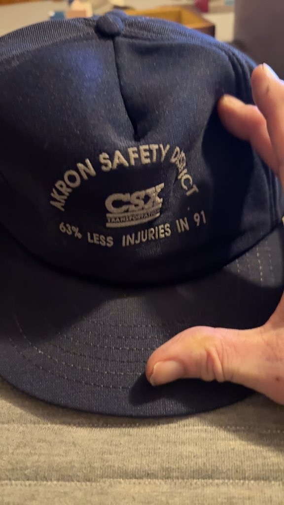 1991 CSX Transportation Akron Safety District Employee Award Hat