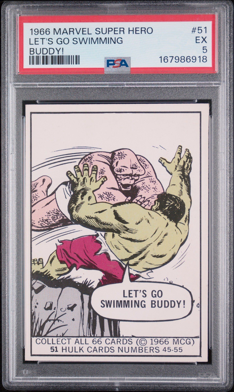 1966 MARVEL SUPER HEROES #51 LET\'S GO SWIMMING BUDDY PSA 5 CLEAN COPY