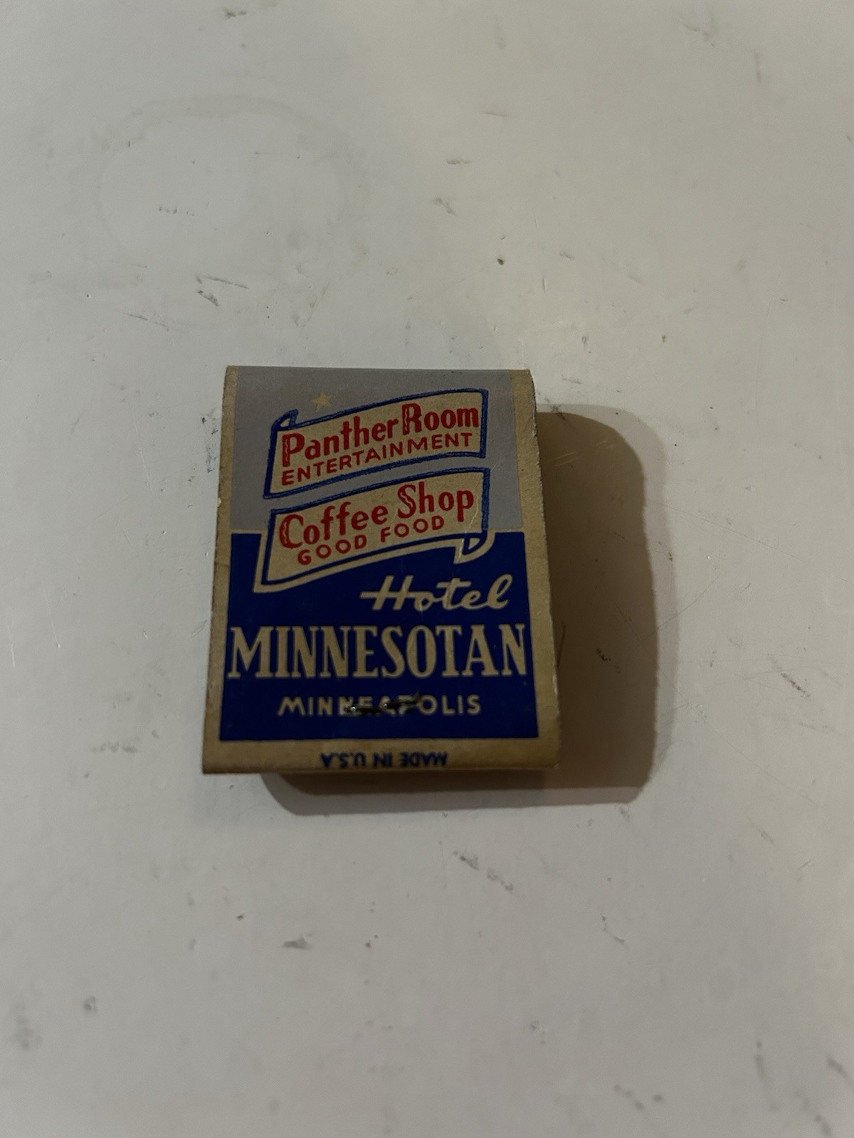 Vintage Hotel Minnesotan Minneapolis Matchbook Panther Room Coffee Shop MN