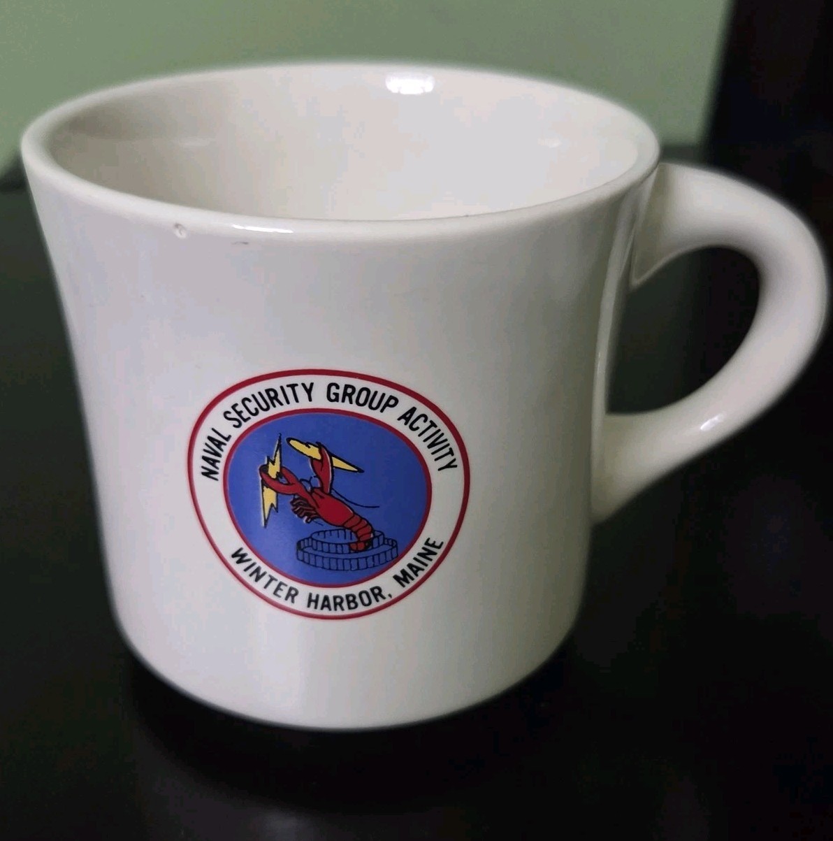 Vintage US Navy Mug NSGA Winter Harbor Maine Ceramic Diner Coffee Cup USA