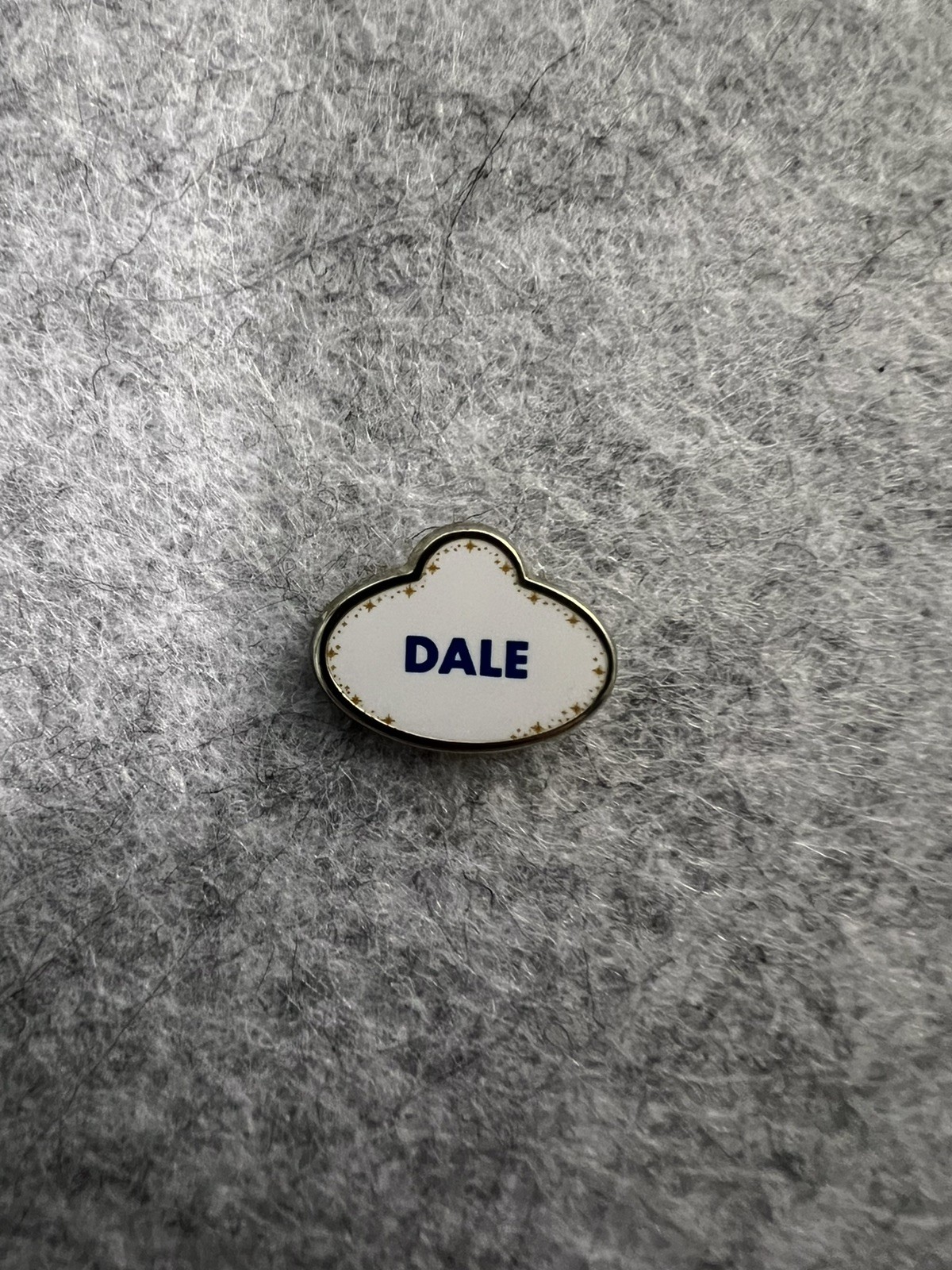 Disney Tiny Kingdom Dale Name Tag Pin