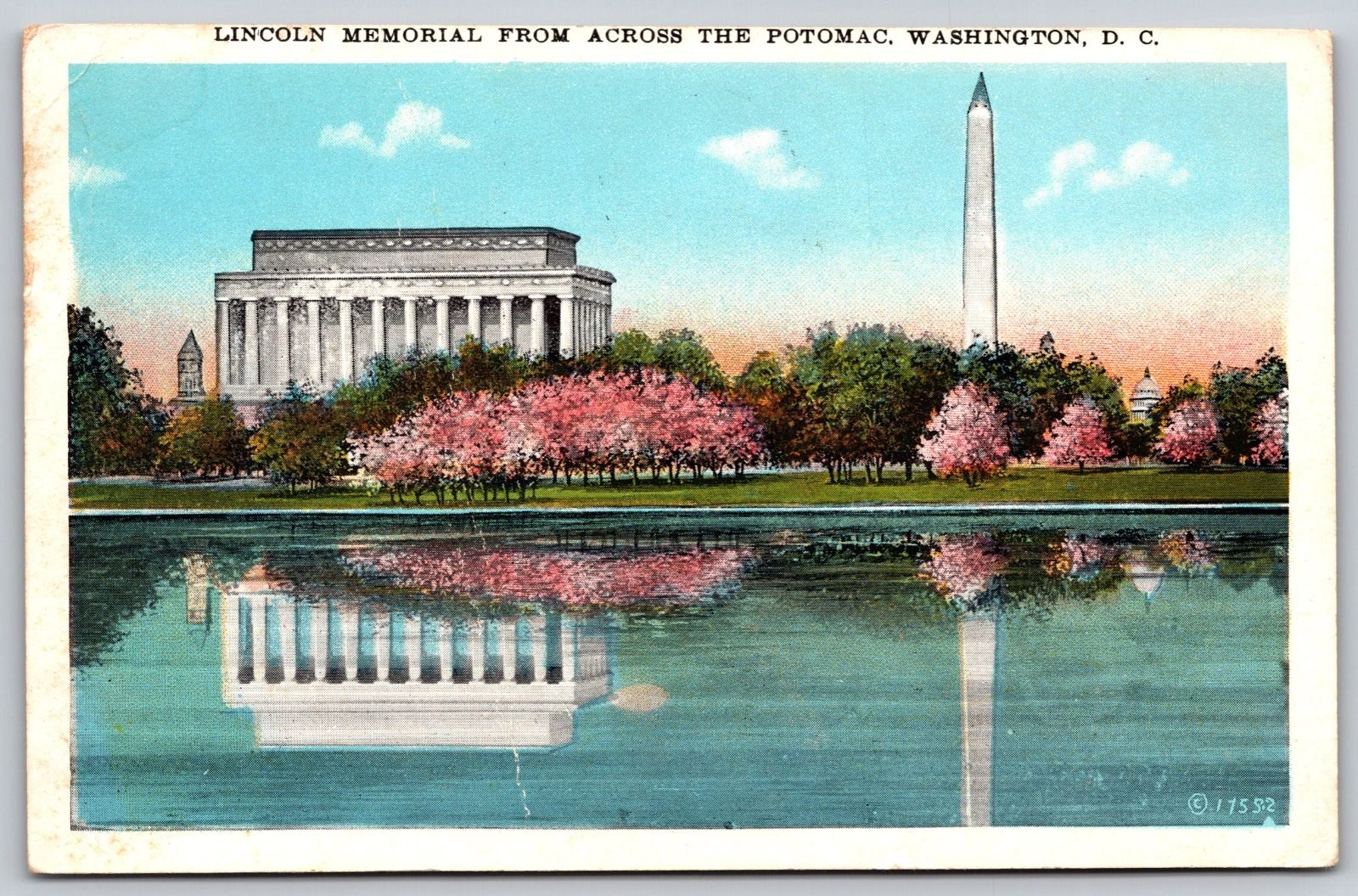 Lincoln Memorial Washington Monument Washington D. C. Postcard PC418