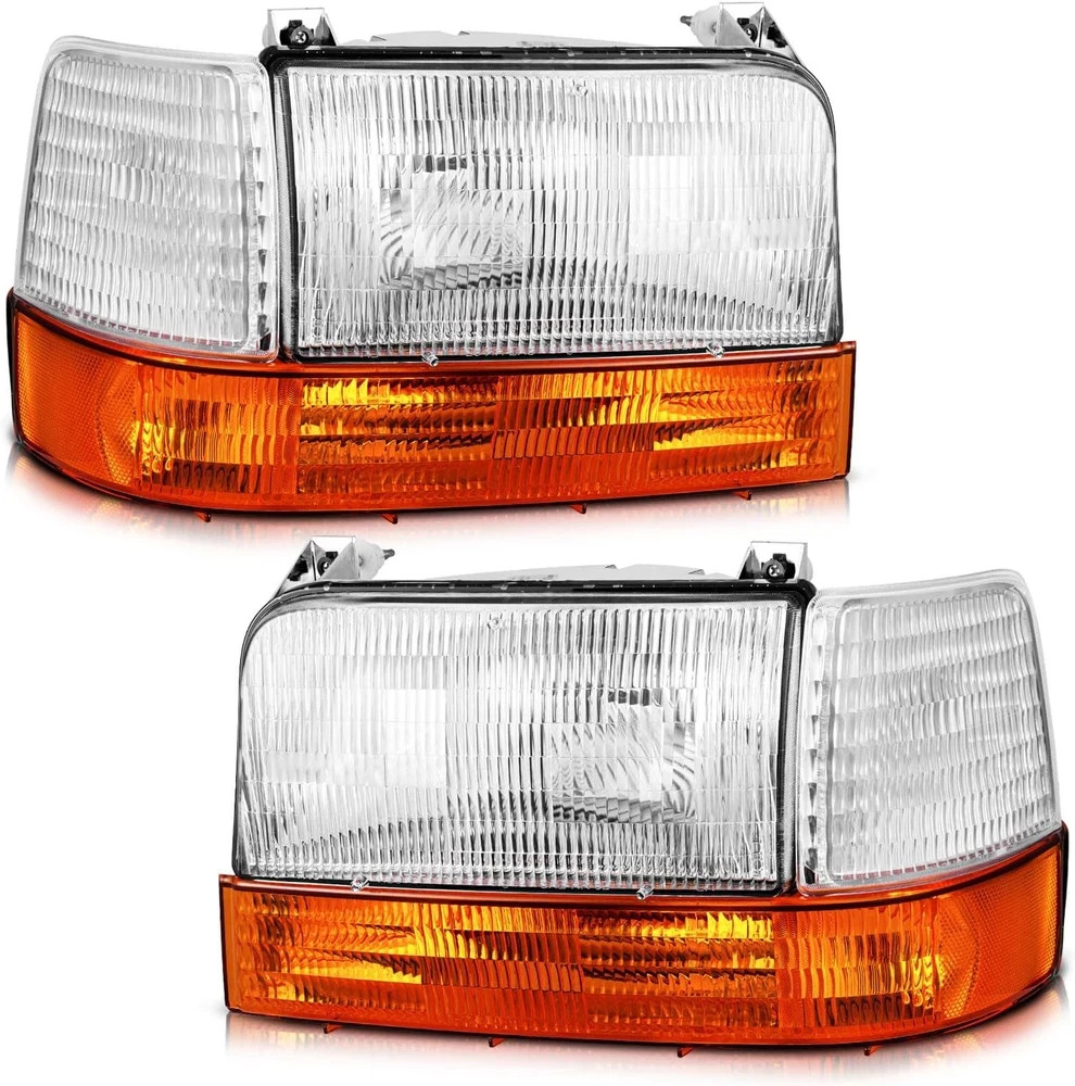 Headlights for 92-97 Ford F-150 F-Super Duty+Corners Signal Lights