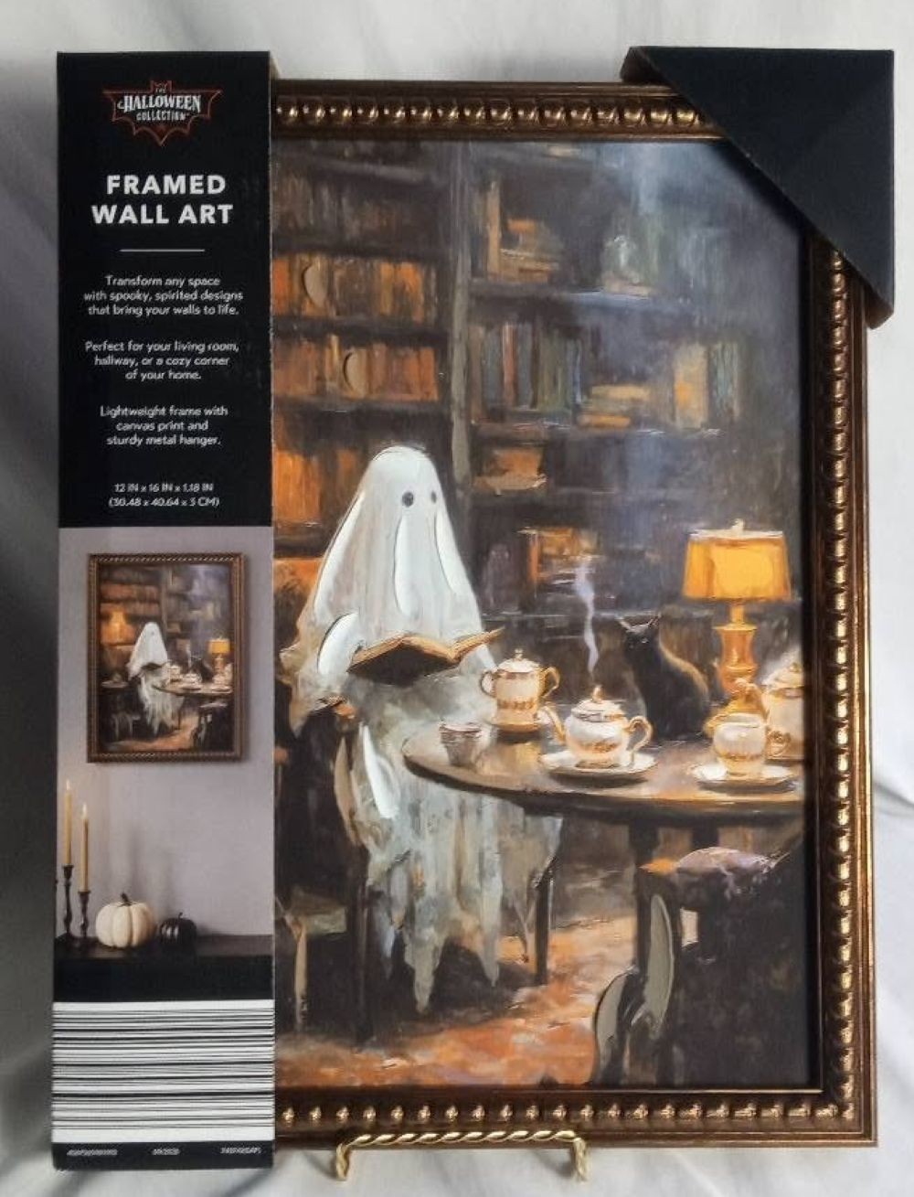 Aldi The Halloween Collection Framed Wall Ghost Art, 12\