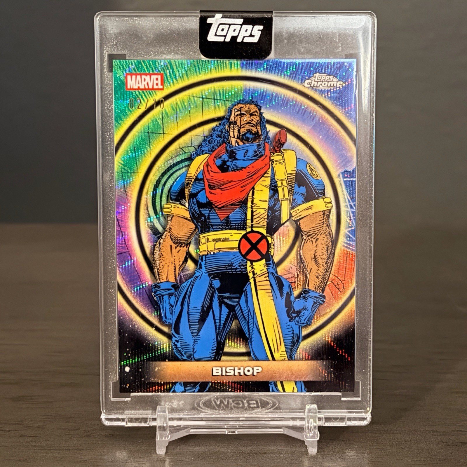 Topps Marvel Mint BISHOP  X-Men #48 CEREBRO Encased Black Refractor  /10