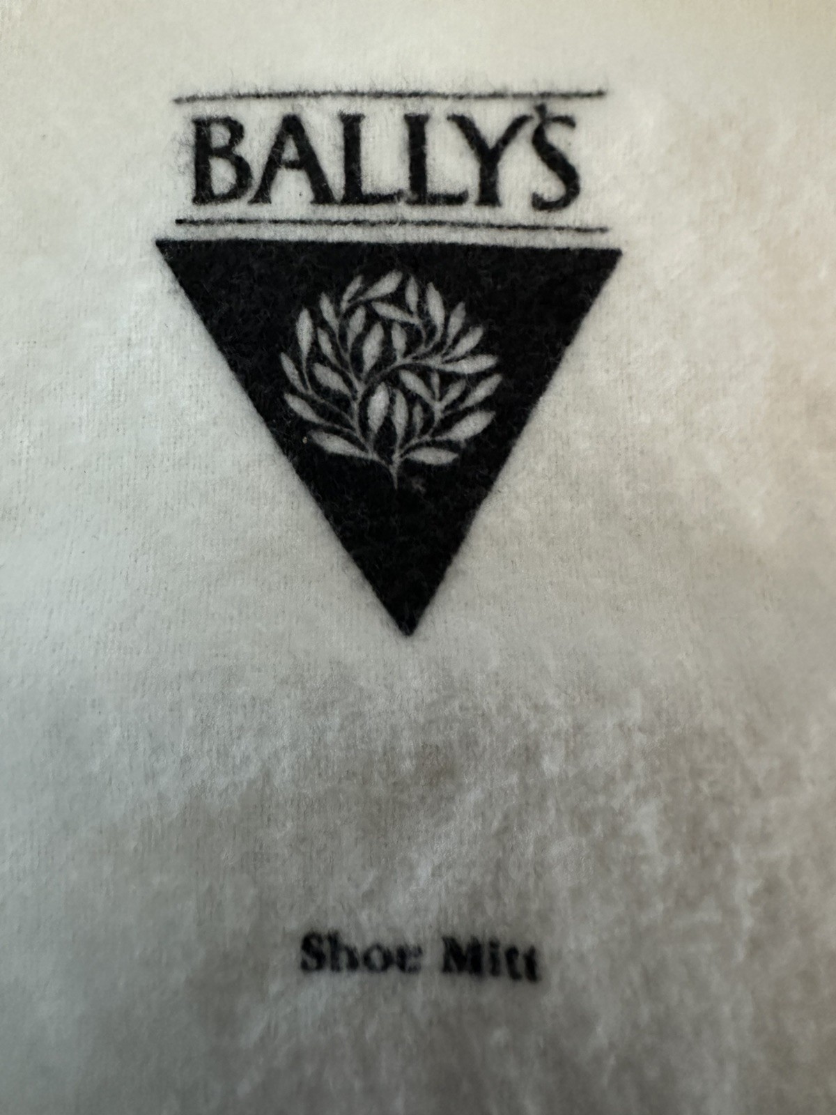 Vintage Bally\'s Casino Hotel White Shoe Bag