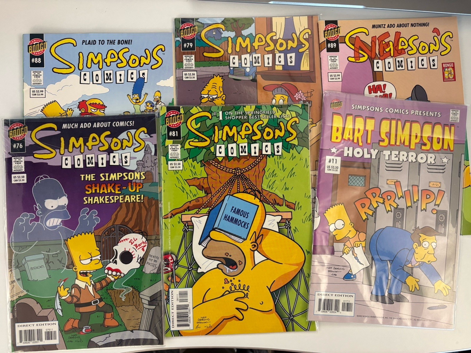 Lot Of (6) Simpsons Comica