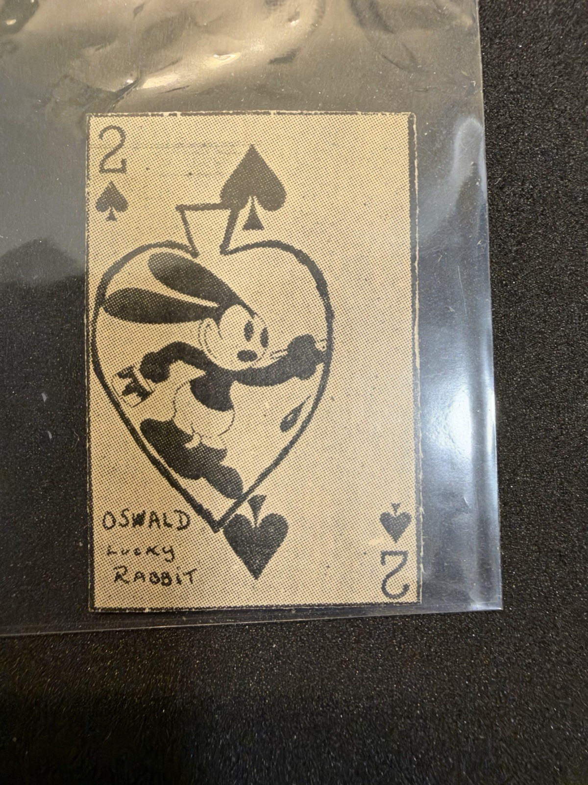 1928 Oswald the Lucky Rabbit 2 of Spades W365 Vintage Disney Playing Card Rare