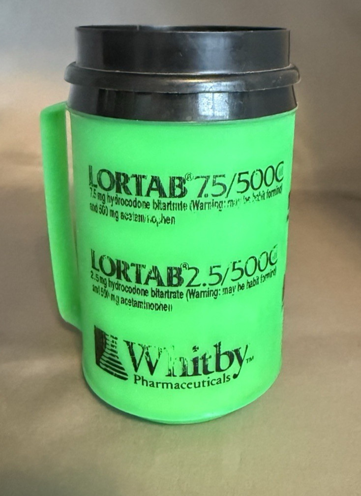 Lortab Trinsicon Vicon Forte Whitby Pharmaceuticals Vintage Drug Rep Mug Cup