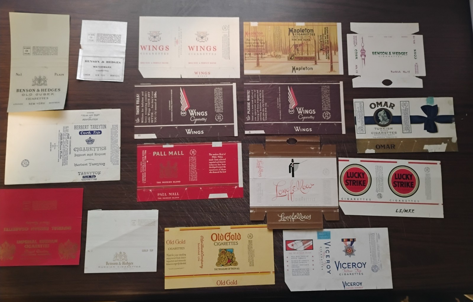 Rare Huge lot  55 Vintage & Antique Cigarette Labels Kool Benson & Hedges Lucky