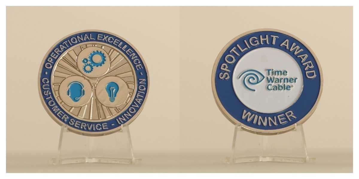 Time Warner Cable Spotlight Award Winner Challenge Coin  3#F