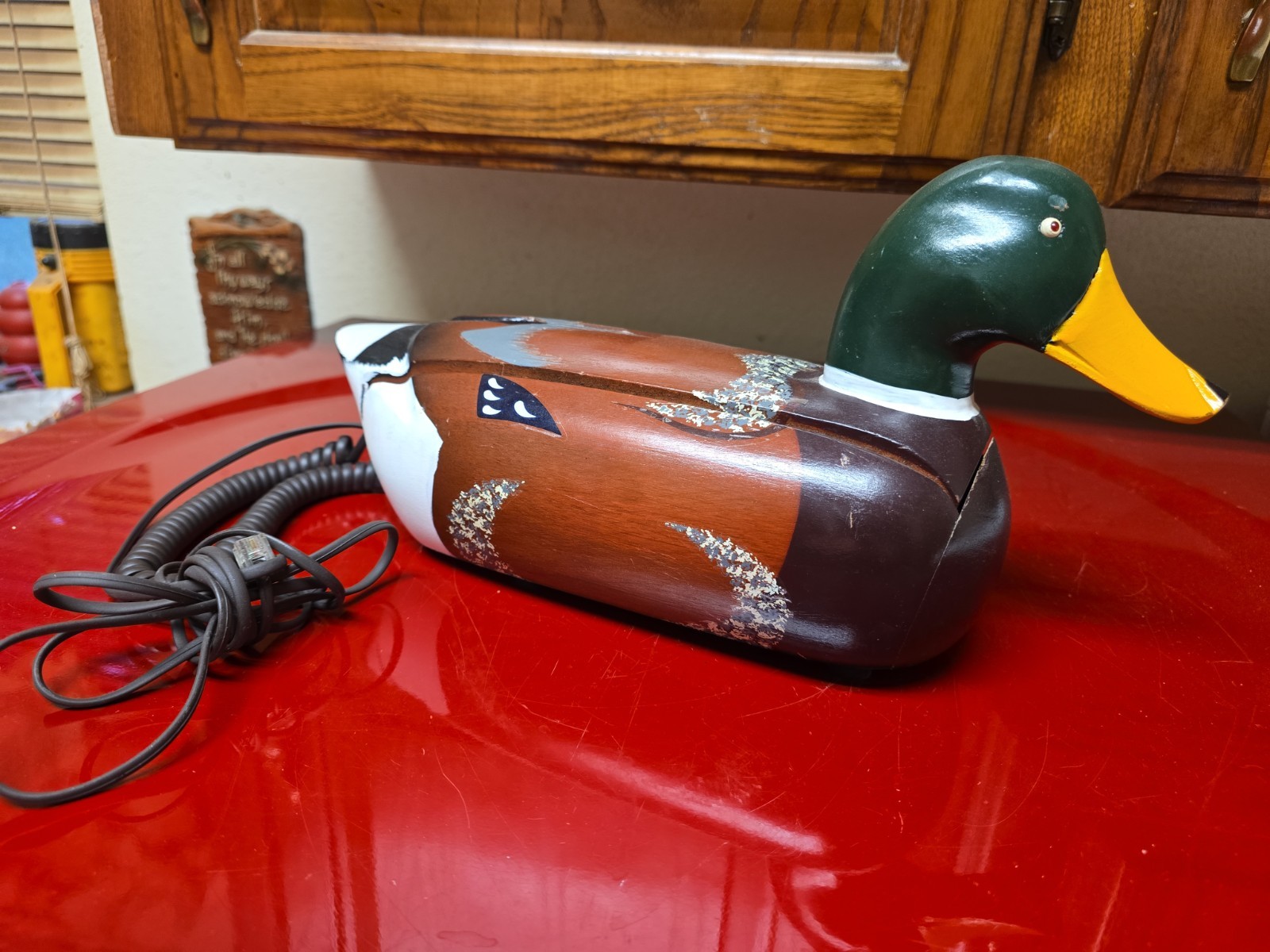 TeleMania Wooden Mallard Duck Jersey Shore Landline Phone Vintage Retro Untested