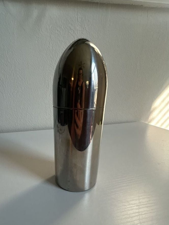 Vintage 18-10 Stainless Steel Bullet Zeppelin Cocktail Shaker Barware