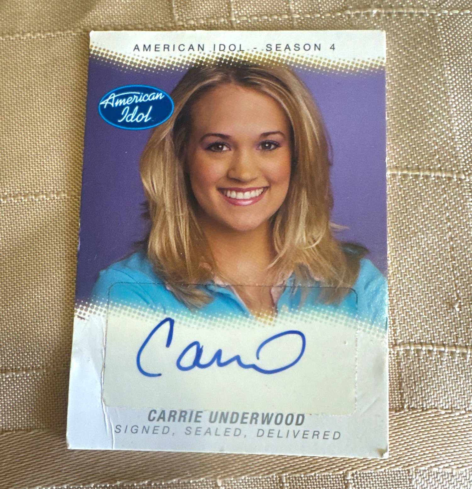 Carrie Underwood Autograph Card American Idol Season 4 SSD-CU Signed Sealed