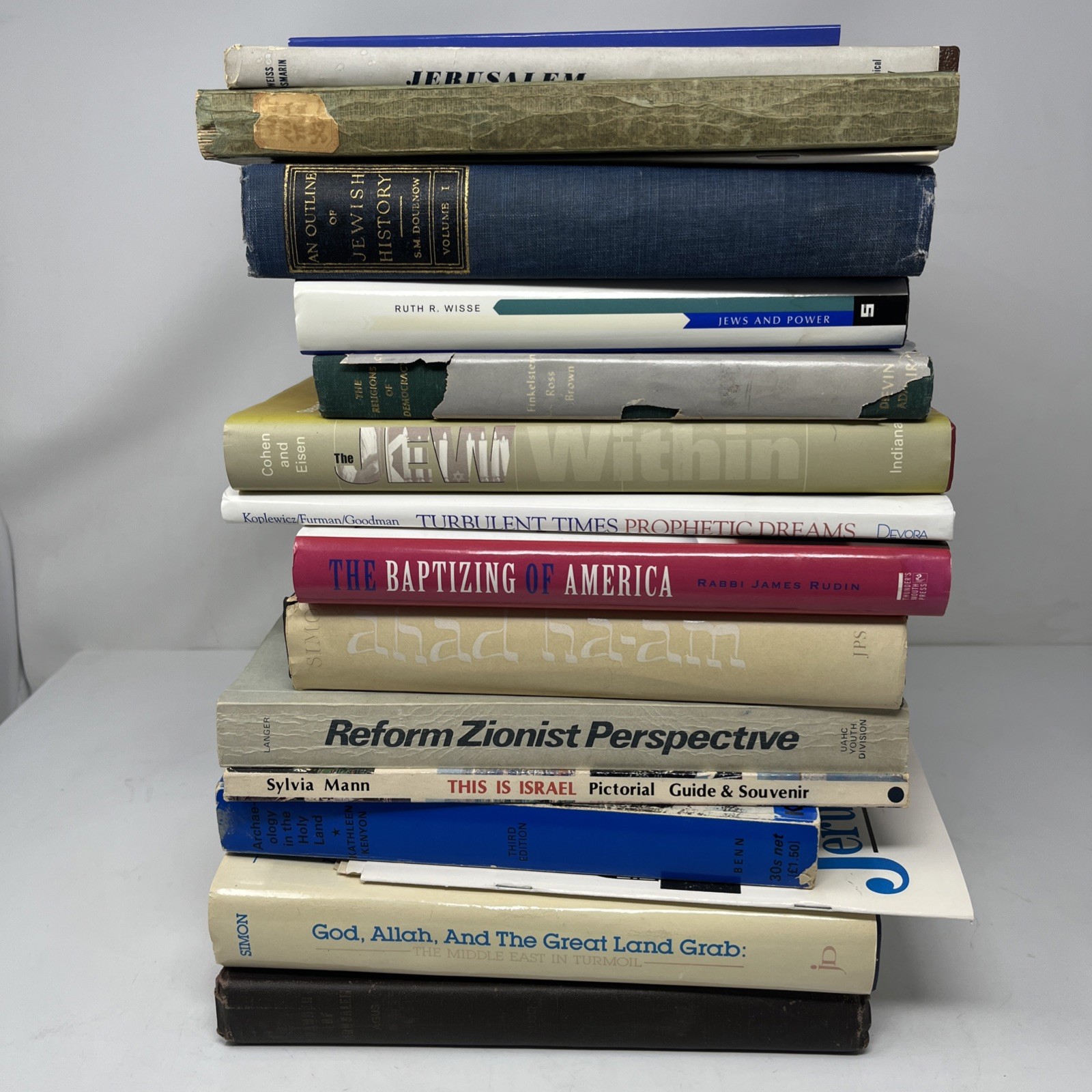 BIG Israel Jewish History Politics Zionism Religion Vintage +15 Book Lot