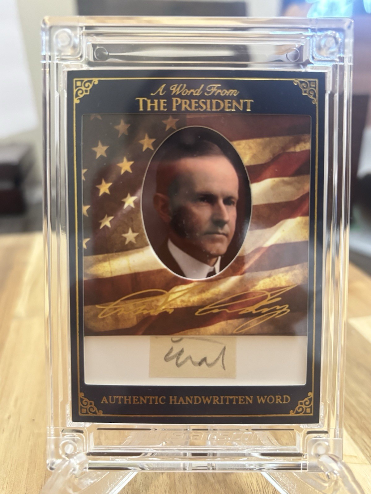 POTUS A Word From The President Calvin Coolidge Handwritten Word Rare Ink #30