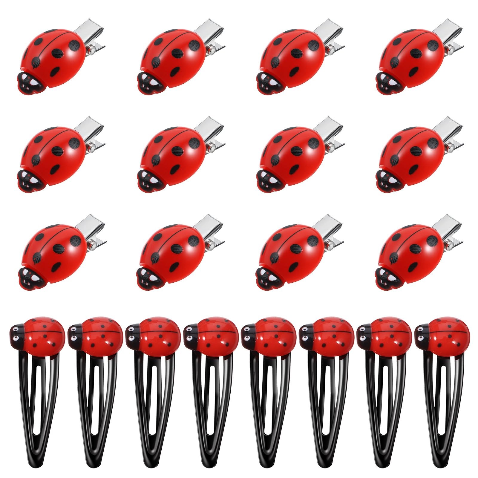 20 PCS Lady Bug Hair Clips, Cute Ladybug Hair Clips for Teen Girls Women