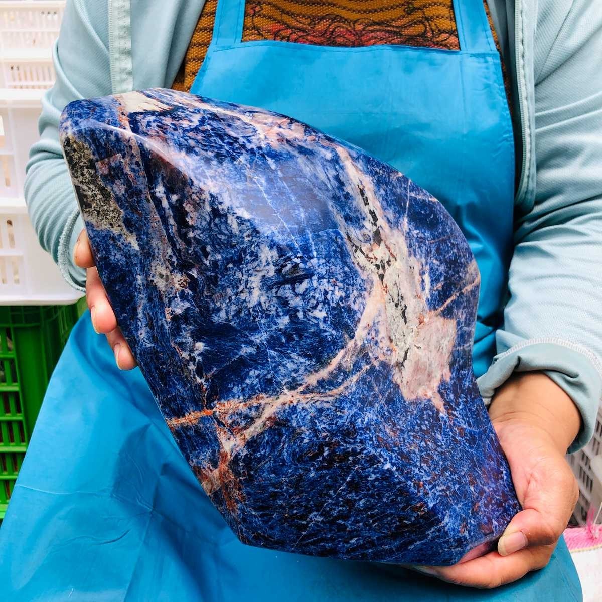 14.47 LB Natural Large Polished Sodalite Freeform Blue Mineral Specimen 5891