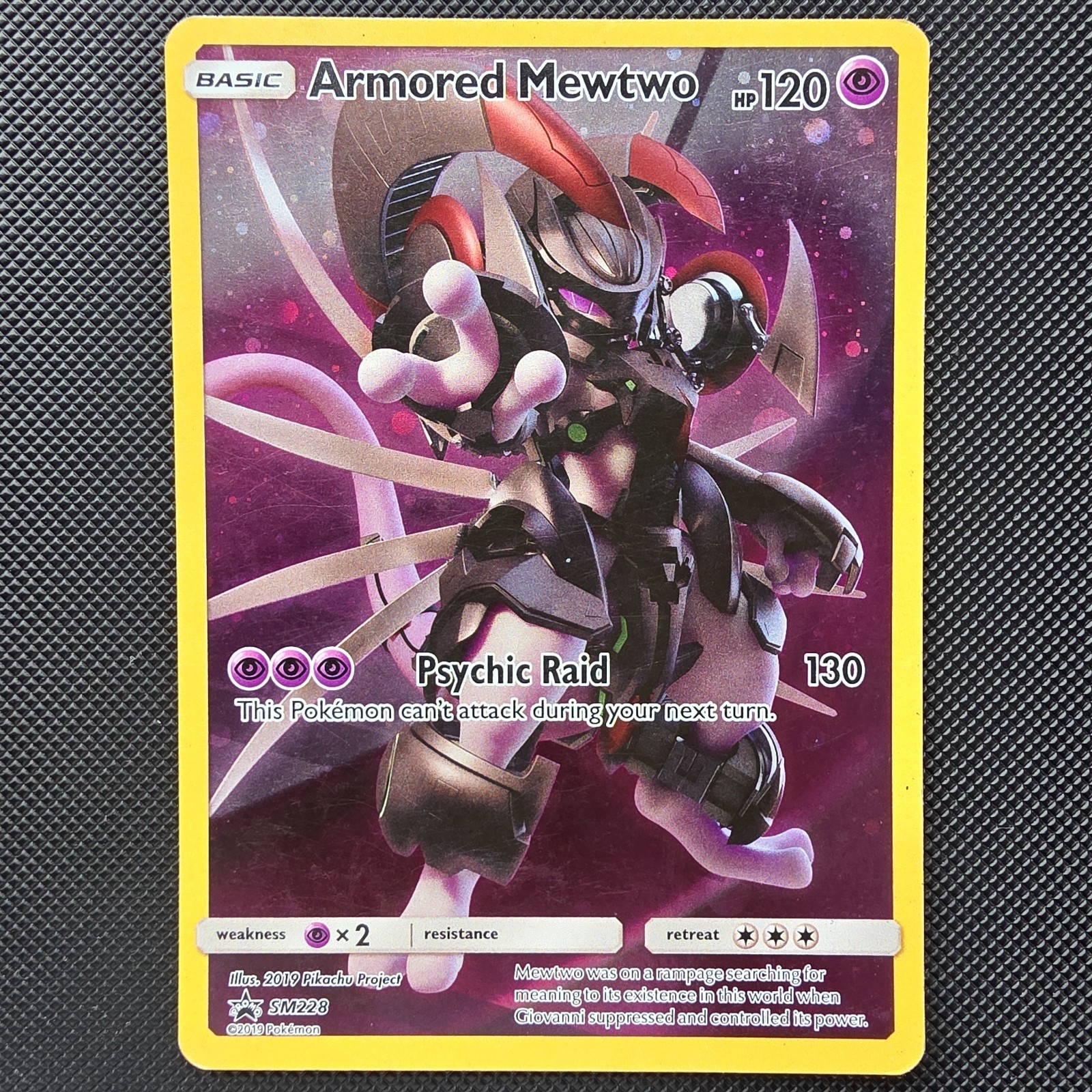 Armored Mewtwo SM228 Sun Moon Black Star Promo Full Art Holo Pokemon TCG English