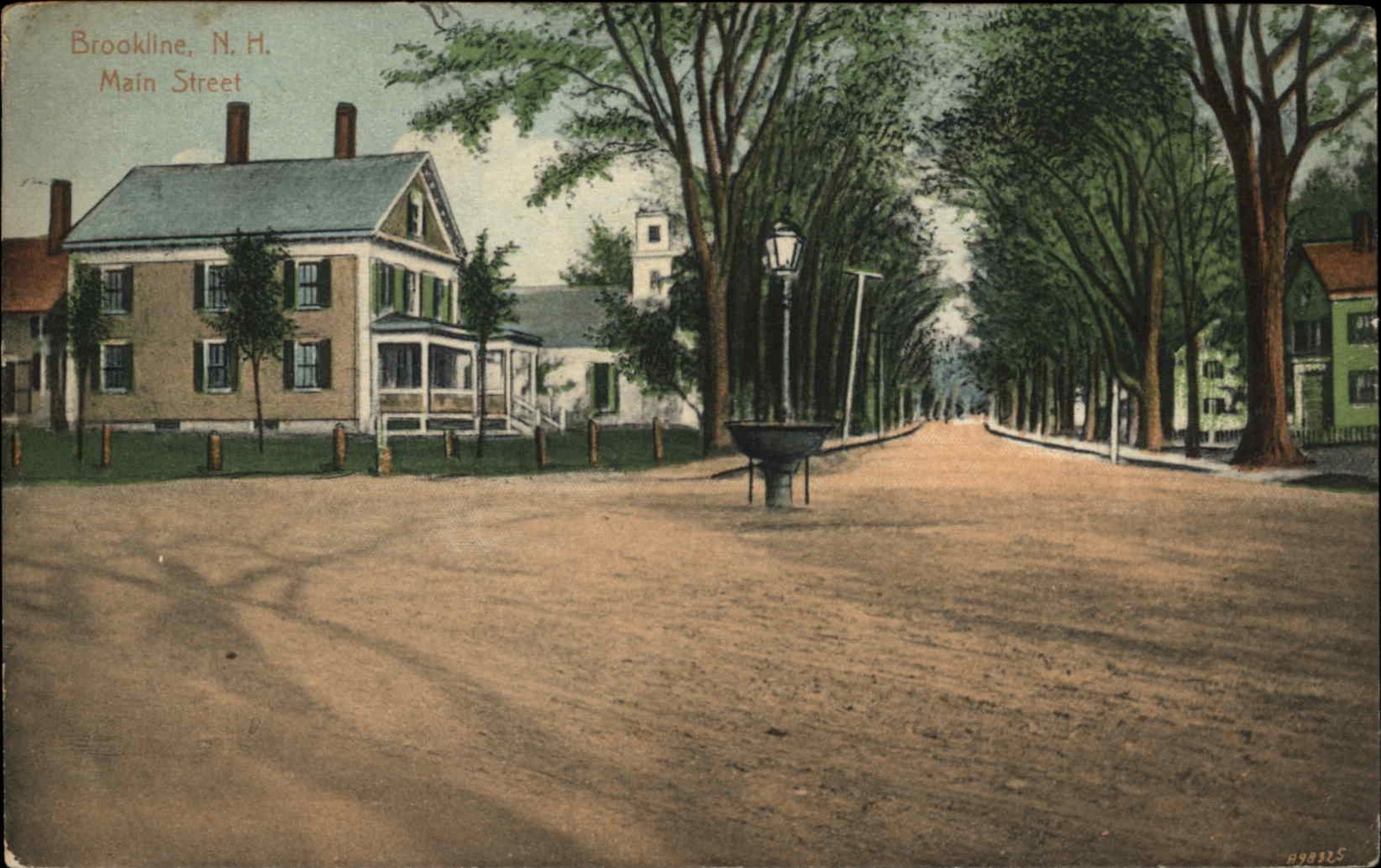 Brookline NH New Hampshire Main Street c1900-20s Vintage Postcard