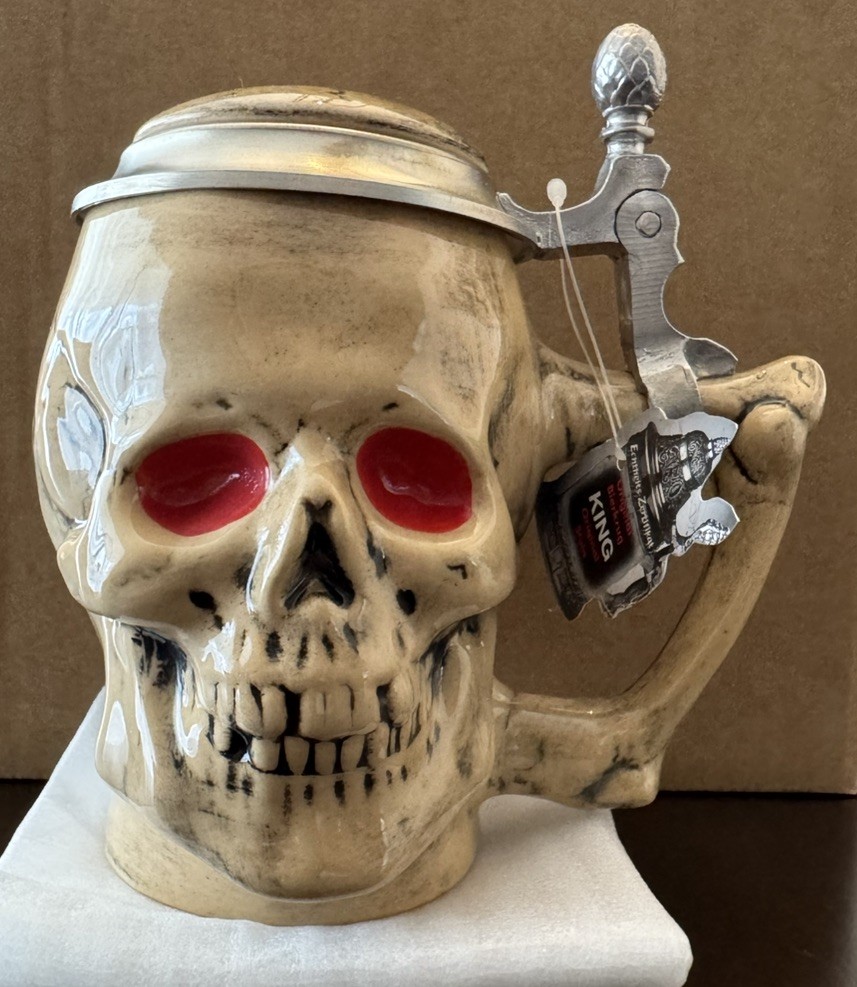 KING-WERK (Skull). Beer Stein. Made in Germany.