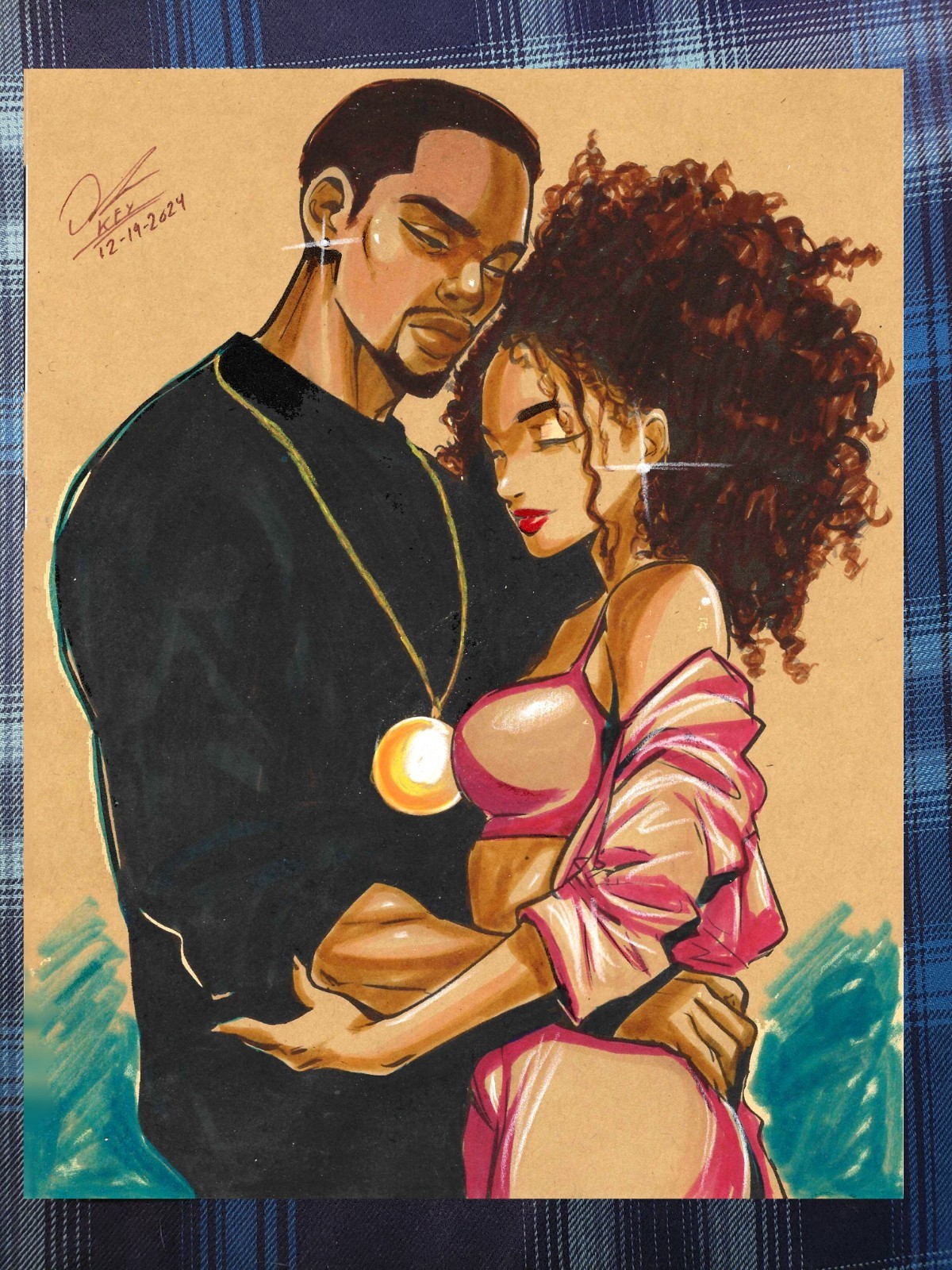  Black Love From Philadelphia Art Print Signed 8.5x11 | Art by Keyeske