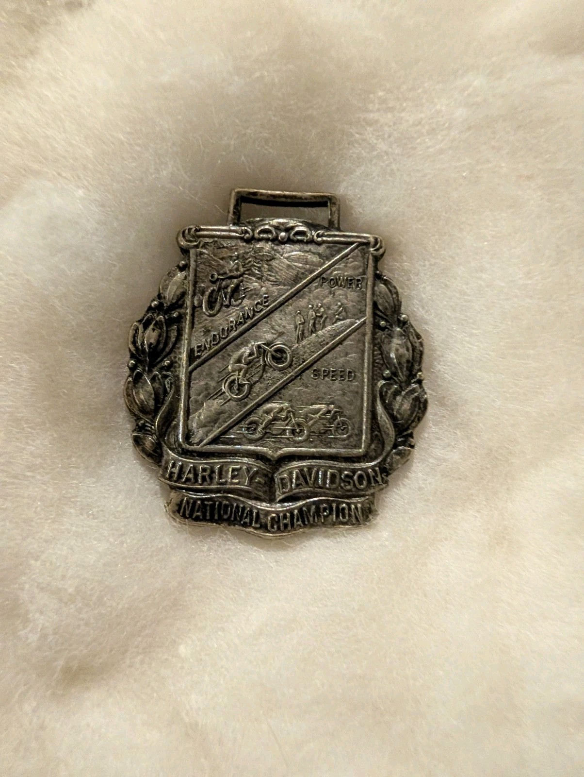 Vintage watch fob Harley-Davidson National Champion Schwab Company Wisconsin