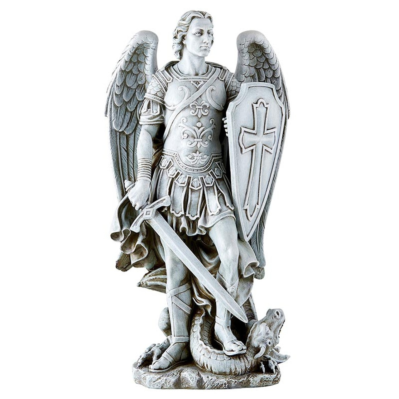 Saint Michael The Warrior Statue 12-1/4'' High Catholic Statues Outdoor/Indoor