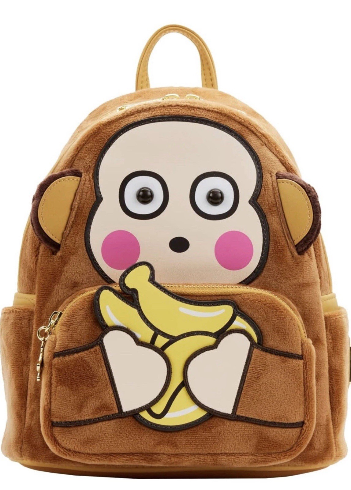 Loungefly Mini Backpack SANRIO MONKICHI Monkey Banana Cosplay Brown NWT