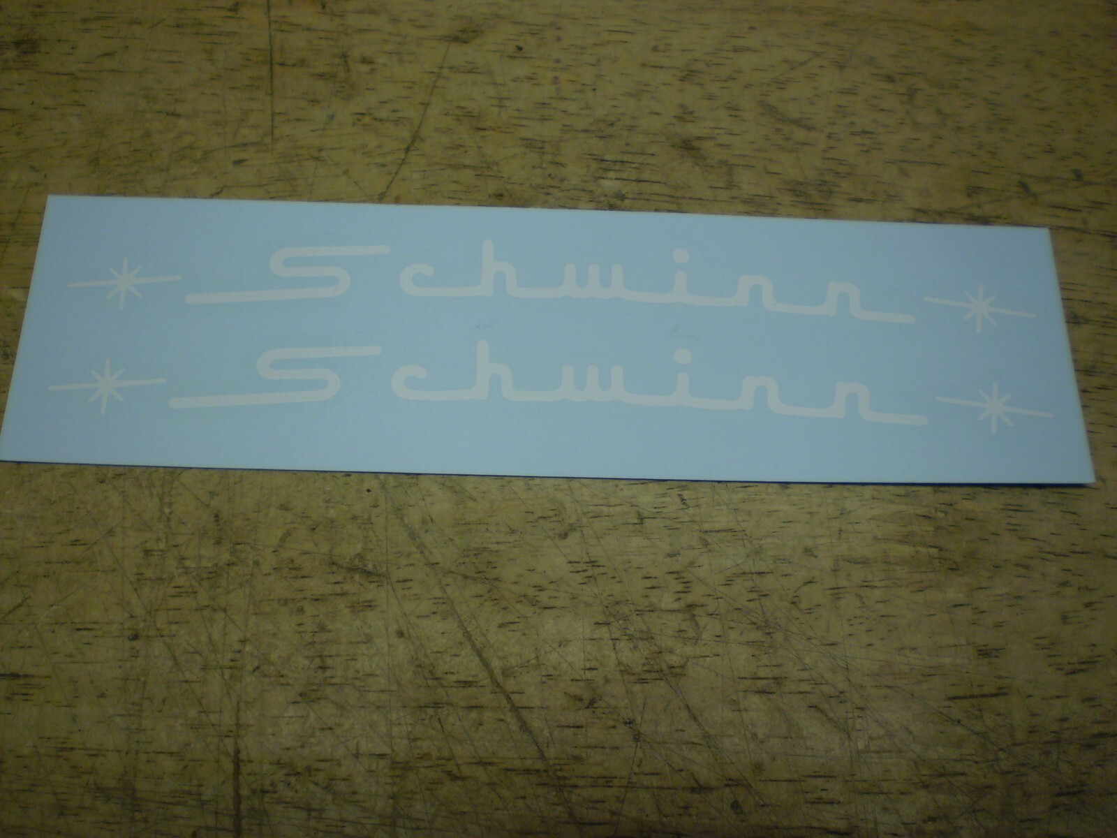 Schwinn Approved Stingray White Top Tube Bicycle Decal Set & Deluxe Slik Chik &&
