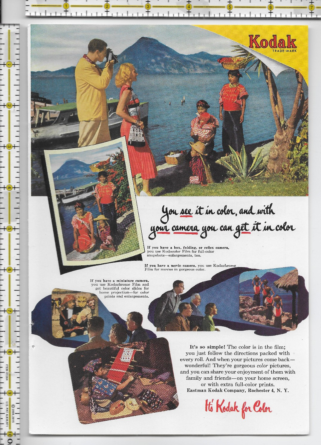 Eastman Kodak Company 1953 magazine print ad