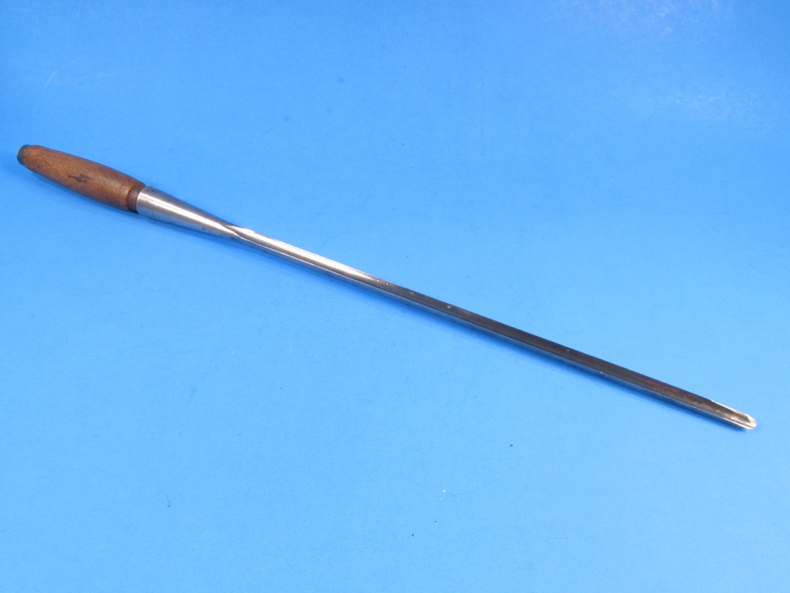 very long narrow L & I J White socket style square edge wood gouge chisel