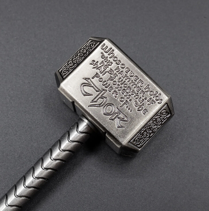 Two 2 Marvels Thor Mjolnir Hammer Pewter Key Chains Two 2 Marvels Thor Mjolnir Hammer Pewter Key Chains