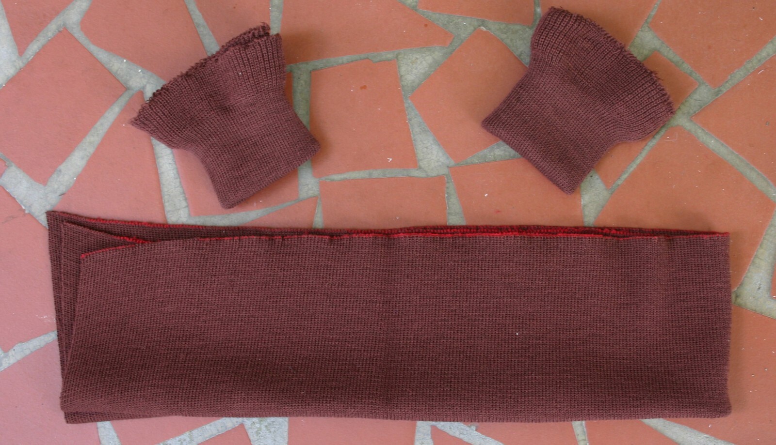 A-2 DULL PURPLE COLORED KNIT SET FOR J. A. DUBOW  FLIGHT JACKETS 100% WOOL  