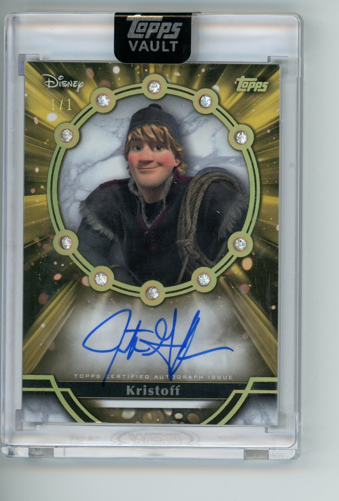 2026 Topps Vault Disney #GW-JGR Gems of Wonder Kristoff Jonathan Groff Auto 1/1
