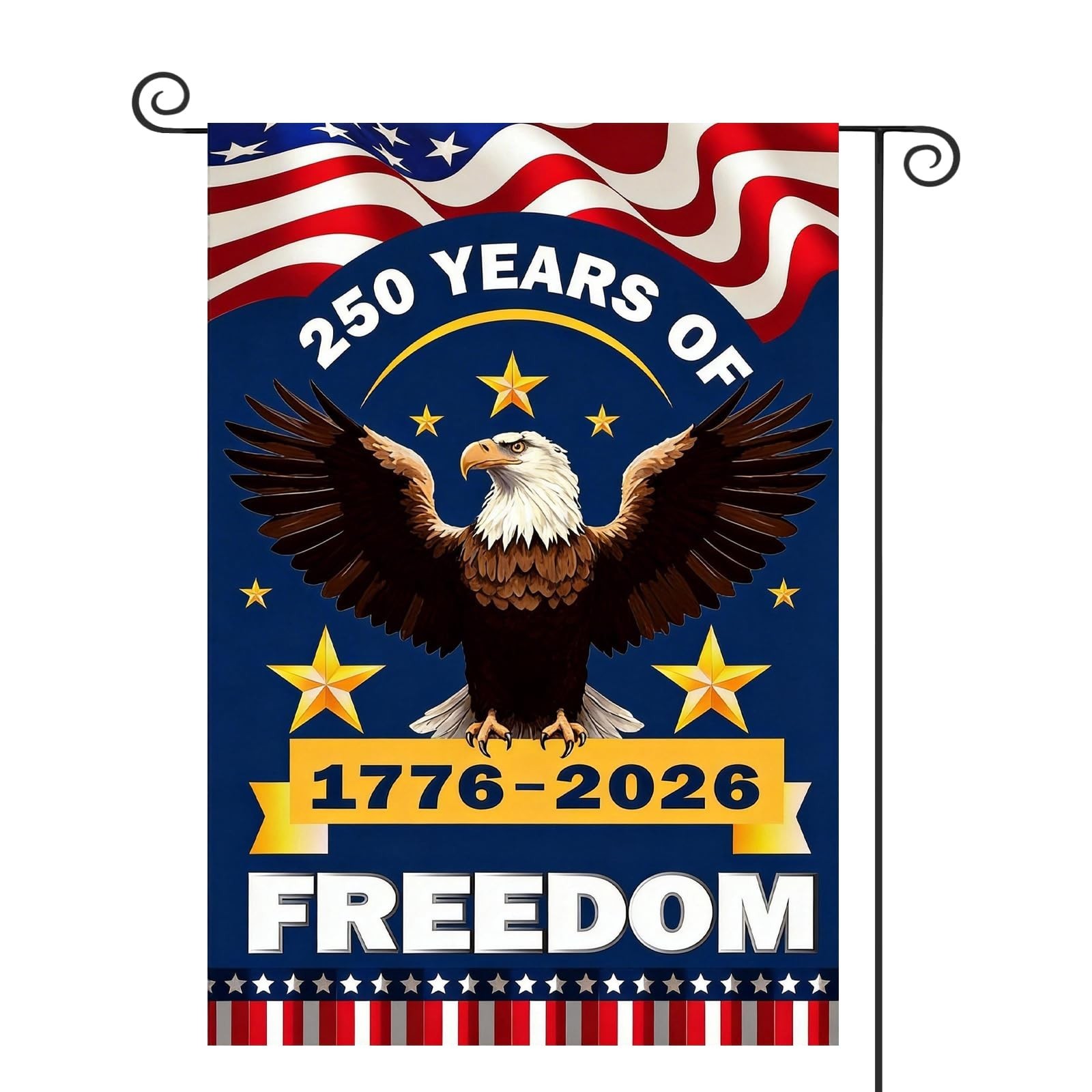 FRF FLAG 250 Years Anniversary USA Garden Flag 12x18 Inch, 250th American Pat...