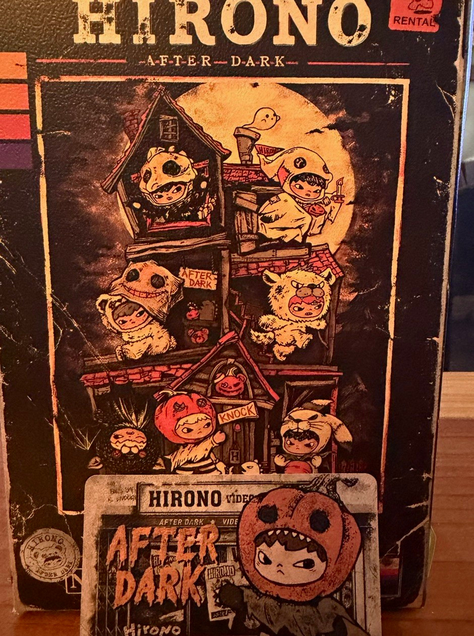 POP MART Hirono Franchise Hirono After Dark Vinyl Figure VHS Style Feature