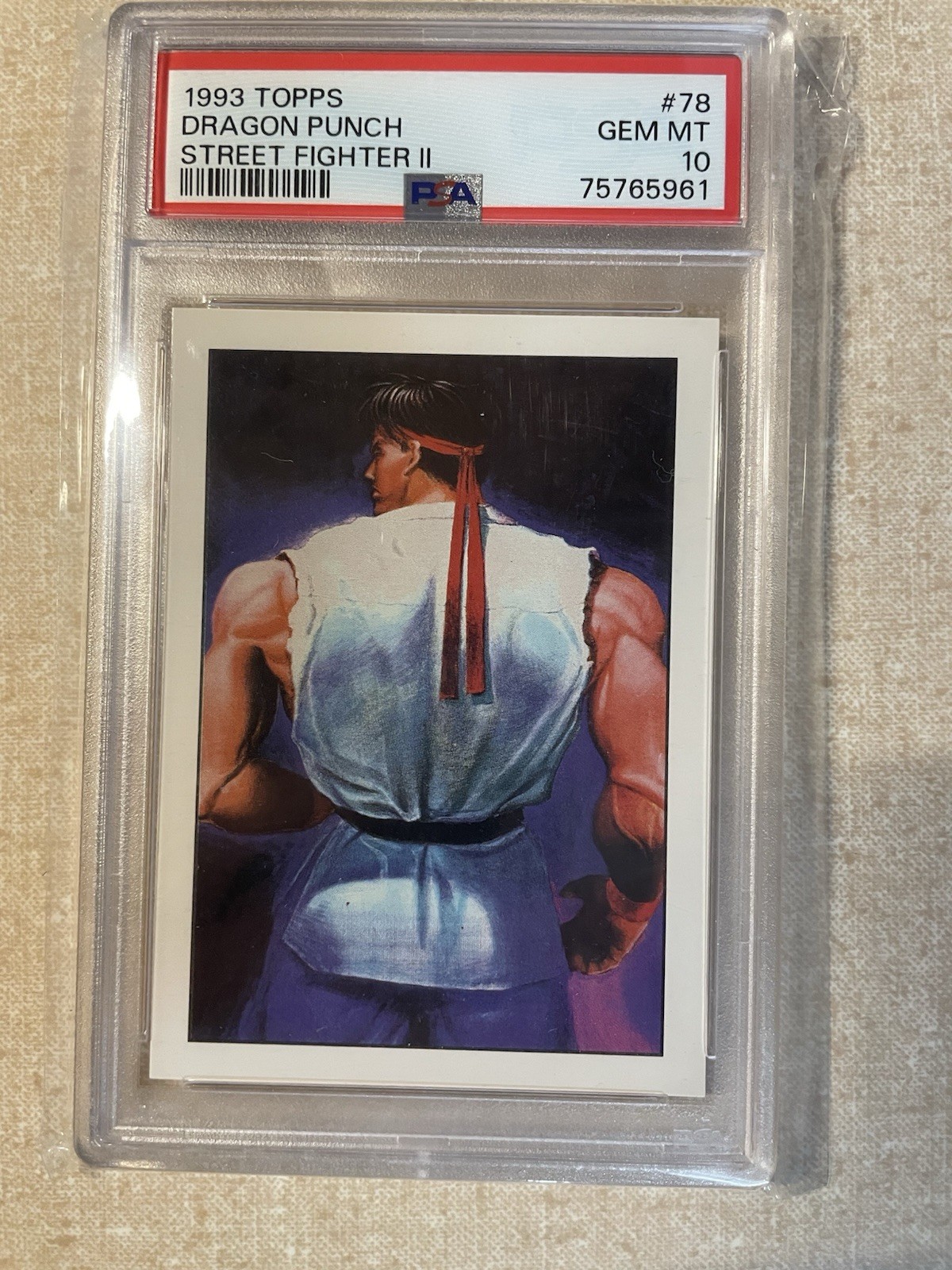 Ryu Dragon Punch - 1993 Topps Street Fighter II #78 Ryu PSA 10