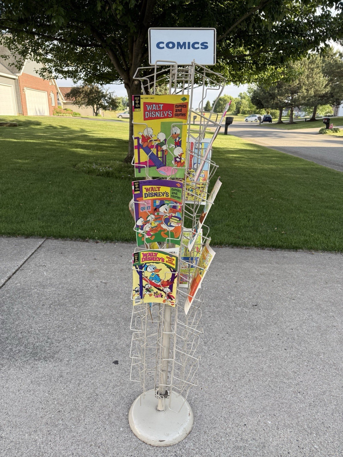 Vintage 1970s Comic Book Store Spinning 5 Foot Display Rack \