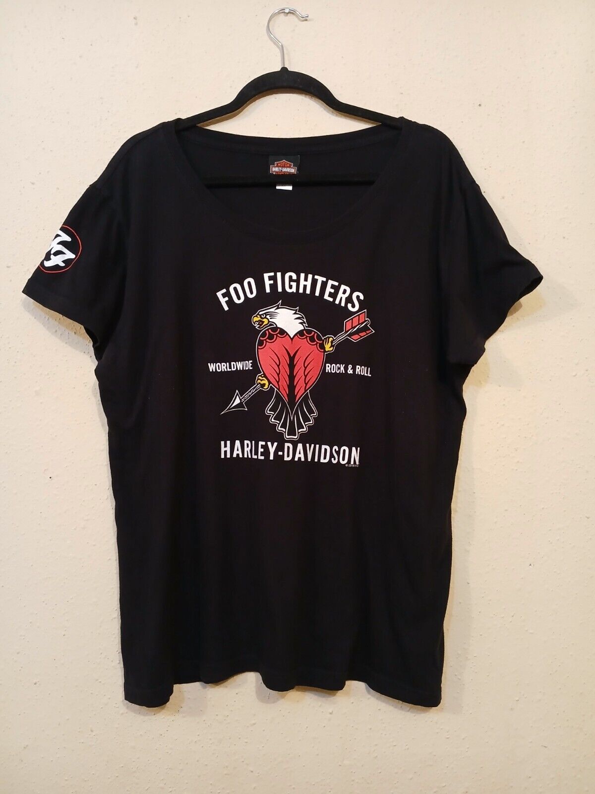 Harley Davidson X Foo Fighters Shirt Womens Plus Size 2XL XXL Limited Edition