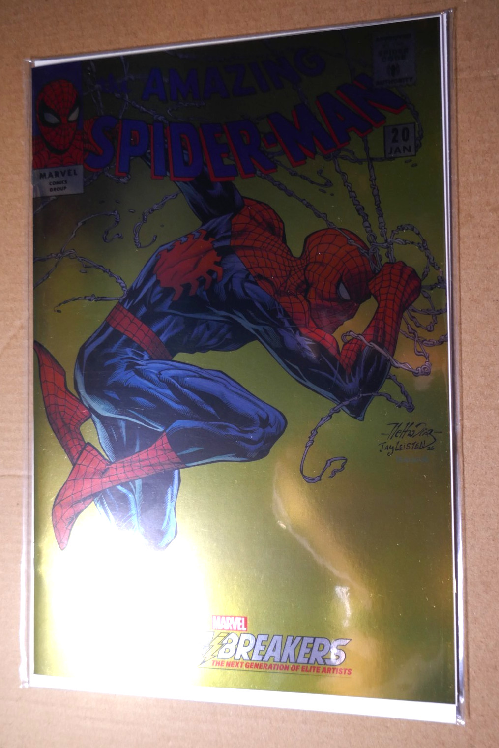 AMAZING SPIDER-MAN NYCC SDCC #20 GOLD FOIL STORMBREAKERS CHASE WHATNOT MARVEL