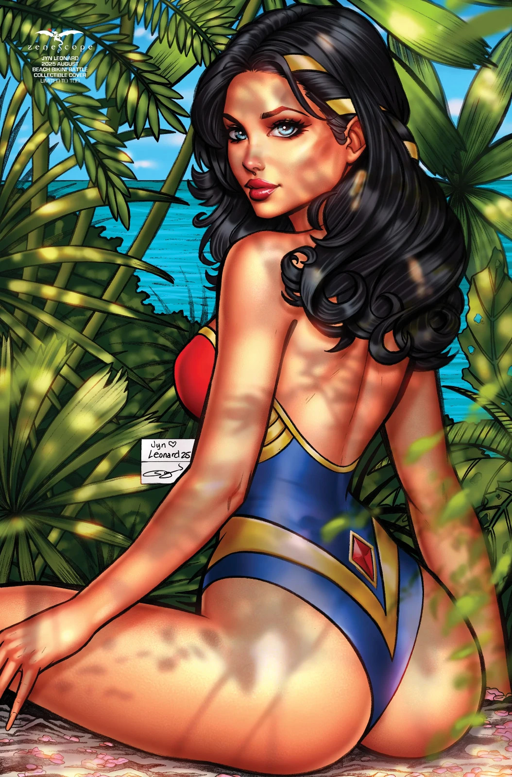 Grimm Fairy Tales #8 - August Beach Bikini Battle Collectible Cover - LE 100