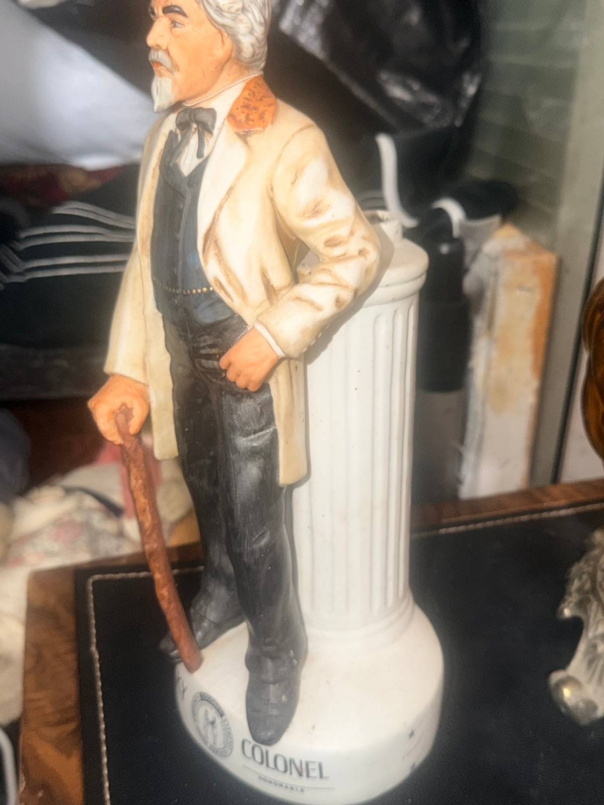1978 Wilbro Kentucky Colonel Series No.1 Bisque Decanter Empty Vintage
