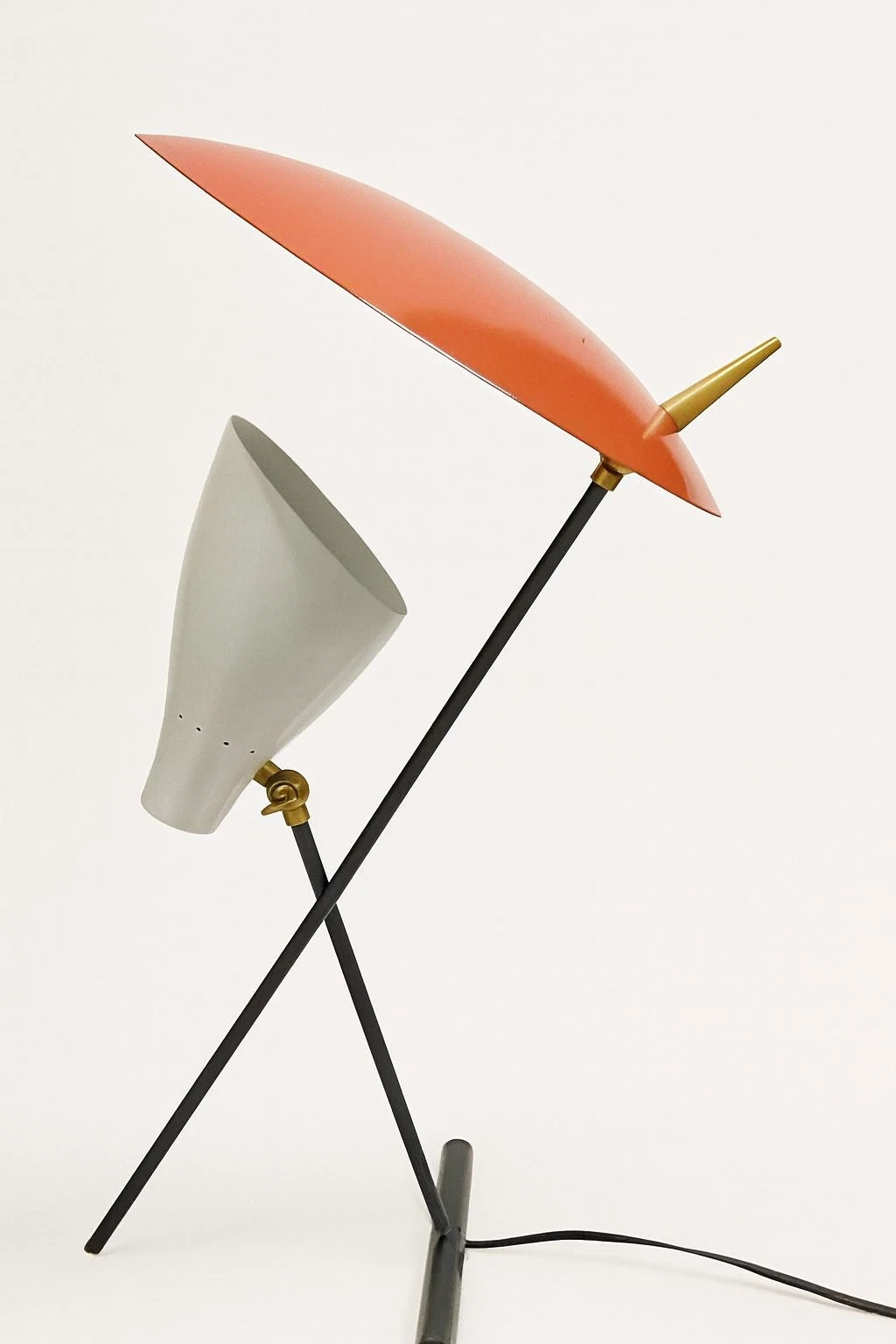 Vintage 1950s Italian Stilnovo Style Mid Century Modern Desk Table Lamp