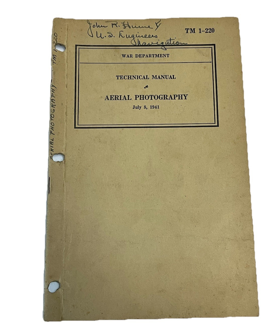 Vintage Aerial Photography Technical Manual 1941 Mapping Corps of Engineers
