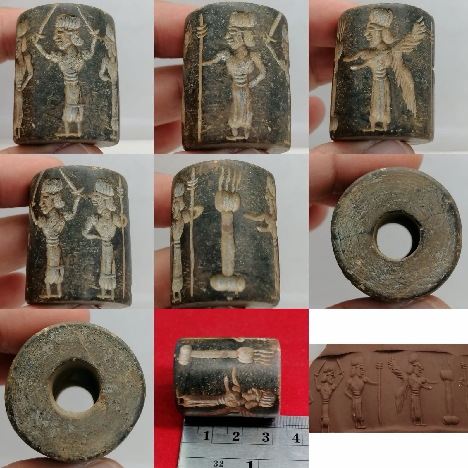 Wonderful Old Intaglio Roman Stone Rare Engraved Bead
