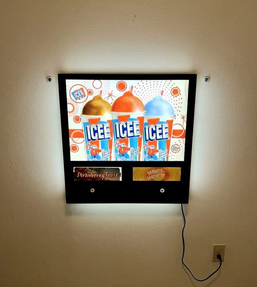 Vintage Rare ICEE Polar Bear Cups Lighted Merchandiser Display Slush 120V