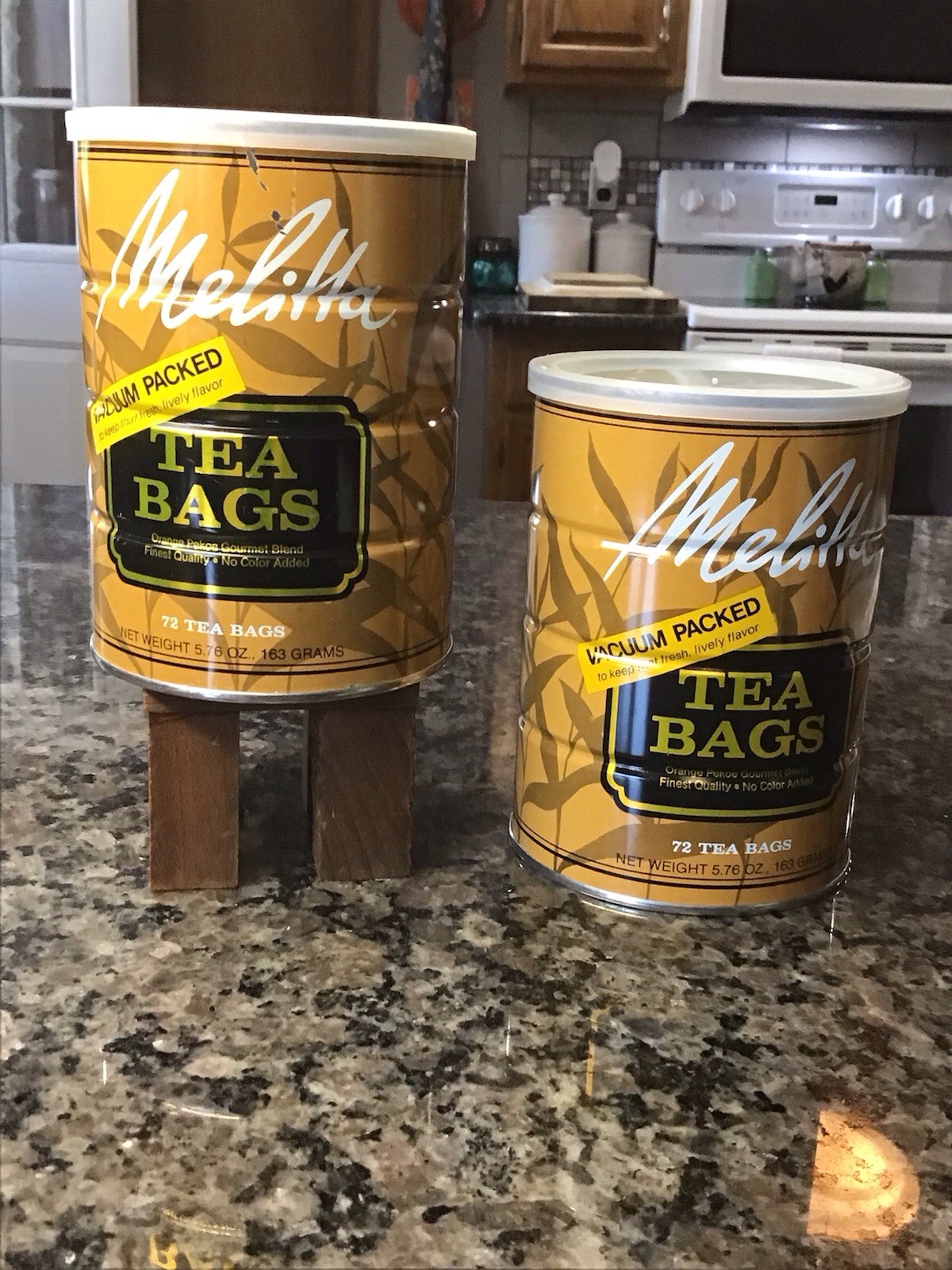 VINTAGE 1970’s MELITTA COFFEE Tea Tin Canister Can BAMBOO FULL VACUUM SEALED #2