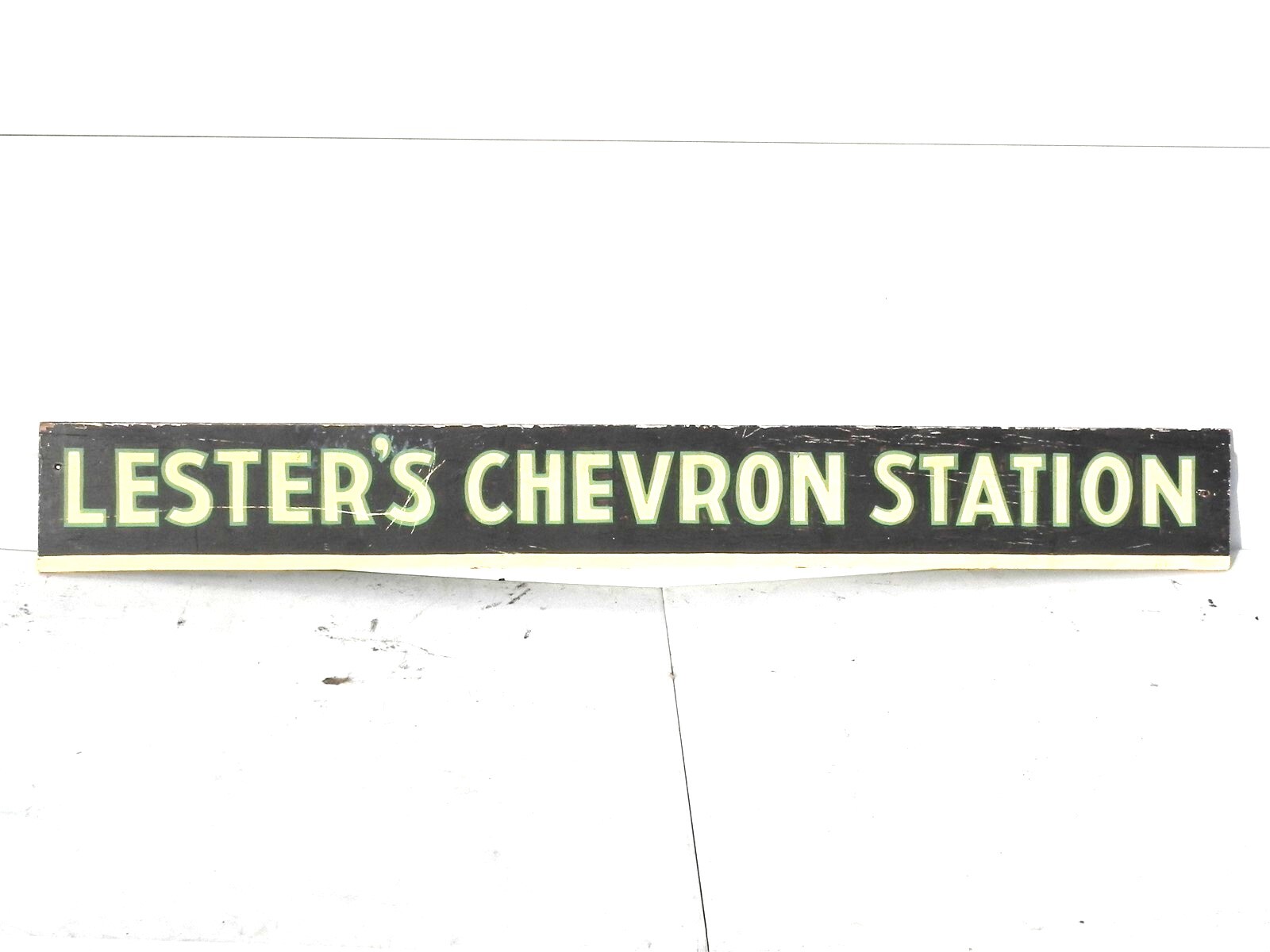 1930\'S-1940\'S-1950\'S CHEVRON GAS SERVICE STATION HAND PAINTED ORIG SIGN 57\