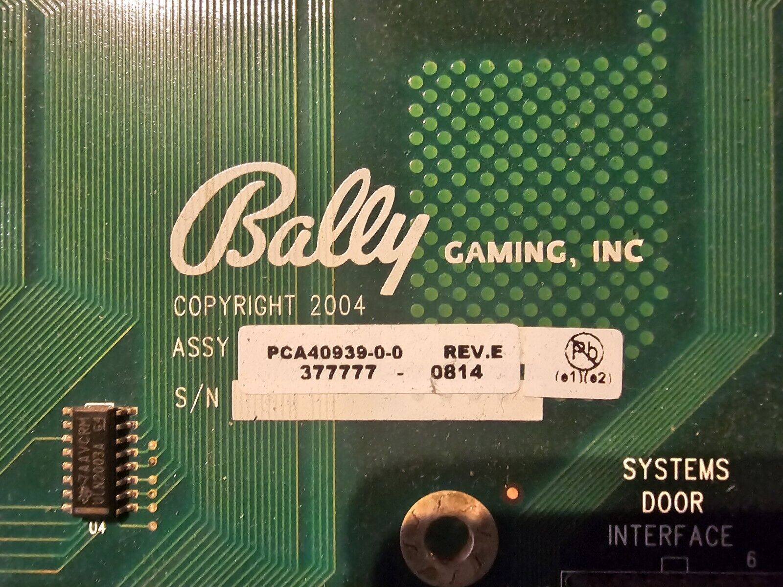 BALLY BACKPLANE BOARD FOR S9000 , M9000 AND BALLY ALPHA MODEL PCA40939